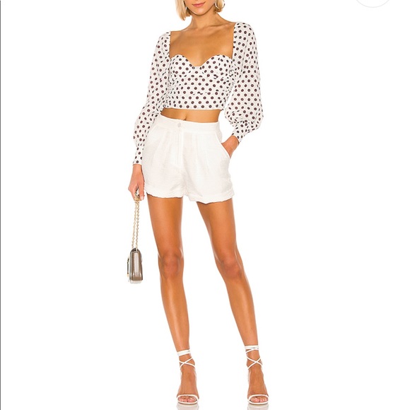 Majorelle Emily Top in Maroon Dot - Picture 5 of 5